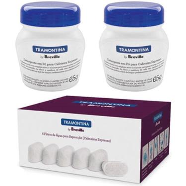 Imagem de Conjunto 6 Elementos e 2 Unidades de Detergente em Pó Tramontina  para Cafeteira Express 65g 6906691