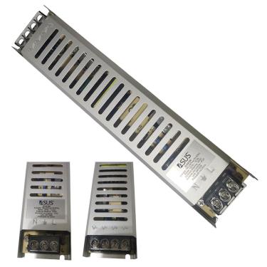 Imagem de Fonte Chaveada Slim Driver 12V 12,5A Fita de Led Perfil Lustre Camera CFTV Circuito Interno Dispositivo Eletronico  Iluminaçao Multiuso Versatil