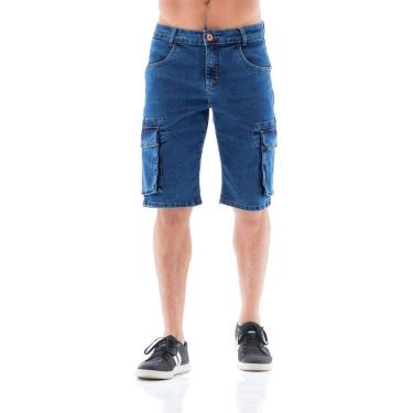 Imagem de Bermuda Jeans Masculina Arauto Confort Cargo