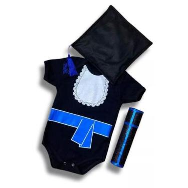 Imagem de Body Bebe Formatura de Mesversário - isis baby, Body azul, Capelo, Can