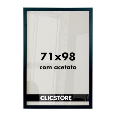 Imagem de Moldura Quadro 71x98 cm Decoração Criativa Quebra Cabeça Puzzle 2000 peças Parede Sala Escritório Game Office c/Acetato (Preto)