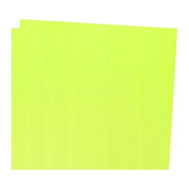 Imagem de Rebower Folhas de papelão ondulado, inserções de papelão ondulado [para projetos de artesanato e bricolage] - 50 x 68 cm/amarelo fluorescente/2 peças