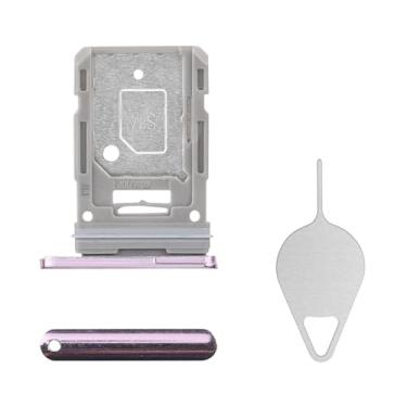 Imagem de BESJMYT Substituição da bandeja do cartão SIM para Samsung Galaxy S20 FE 5G (versão SIM único) Adaptador de suporte para bandeja de cartão Cloud Lavender com ejetor de agulha para S20 FE 5G SM-G781U