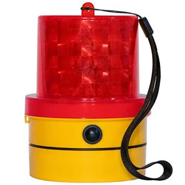 Imagem de VULCAN Farol de aviso de emergência de LED vermelho - portátil - magnético e operado por bateria - 24 LEDs - Tecnologia fotocélula - funciona apenas em condições de pouca luz ou escuridão