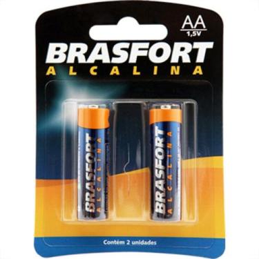 Imagem de Brasfort Pilha  Alc Pequena Aa C/02 - BRASFORT ELETRICA