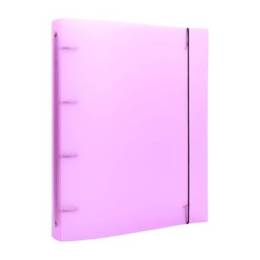 Imagem de A4 Capa de plástico para fichários redondos com 4 furos, capa de plástico recarregável, pasta de arquivo de caderno, folha solta, protetor de folhas soltas/álbum de recortes/capa protetora de fichário