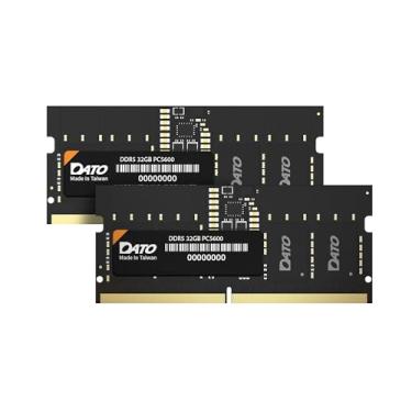 Imagem de DATO Kit DDR5 SODIMM 64GB 32GBx2 Laptop RAM 5600MHz PC5-44800 CL46 1.1V 262-Pin Non-ECC unbuffered dimm, módulo de memória de notebook