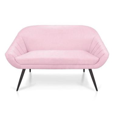 Imagem de Namoradeira Suede Rosa Bebê de Ferro - DROSSI
