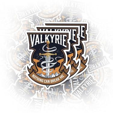 Imagem de Conjunto de 3 peças V*lkyrie Nothing Can Break Me Adesivo Engraçado ACOTAR Espada Noite Meme Humor Adesivo Bookish Hard Hat Impermeável 5 cm Die-Cut Vinil para Garrafa de Água Laptop Telefone para