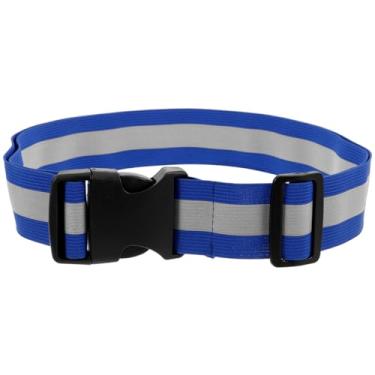 Imagem de Mipcase Cinto refletivo para corrida noturna, faixa refletiva para caminhar à noite, faixa para caminhada ao ar livre, tiras reflexivas, faixa criativa, faixa de LED, azul, elástica