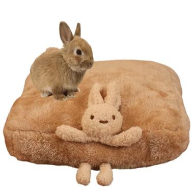 Imagem de Cama de coelho, esconderijo de coelho, grande, macio e confortável, tapete de cama aconchegante para gaiola de esconderijo quente para porquinho-da-índia (coelho, grande)