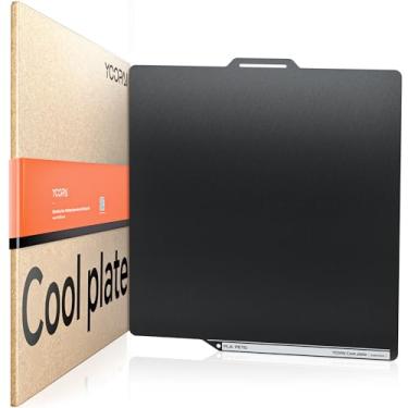Imagem de YOOPAI Placa de construção fria de baixa temperatura para Bambu Lab, impressão de temperatura ambiente dupla face de 257 x 257 mm, plataformas de cama de impressora 3D fria para impressoras 3D
