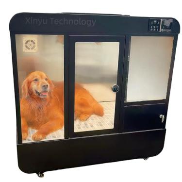 Imagem de Casa de cachorro inteligente, casa de cachorro grande espaço com ar fresco, equipada com ar condicionado e temperatura constante, vaso sanitário para cães, câmera de voz bidirecional ultra clara 4k
