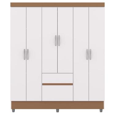 Imagem de Guarda Roupa Casal 6P 2G 153 cm 10091 Branco Camarim VLR