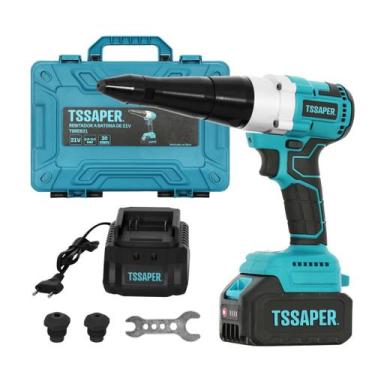 Imagem de Rebitadeira 20mm a Bateria 21v 3000maH com Maleta Tssaper