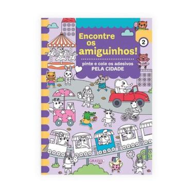 Imagem de Encontre Os Amiguinhos! Pela Cidade - Pinte E Cole Os Adesivos