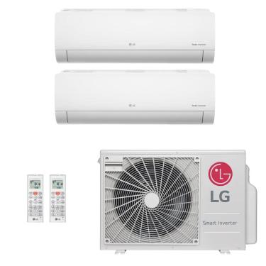 Imagem de Ar-Condicionado Multi Split Inverter LG 18.000 (1x Evap HW 7.000 + 1x Evap HW 9.000) Quente/Frio 220V