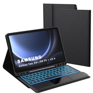 Imagem de Capa de teclado para Samsung Galaxy Tab S9 FE+/ S9+/S10+ 12.4 - ROOFEI