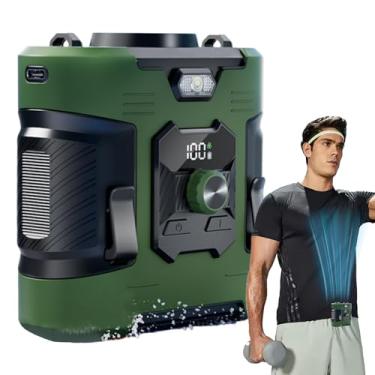 Imagem de Ventilador De Pescoço, Ventilador Portátil A Bateria Com 100 Velocidades, Ar Condicionado Portátil, Lanterna De Viagem, Dispositivo De Resfriamento Para Trabalho, Construção, Exercícios, Mochilão, Esc