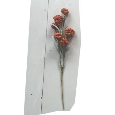 Imagem de Yawwind Bola de flores artificiais de 43 cm, 6 peças, buquê de crisântemo (laranja)