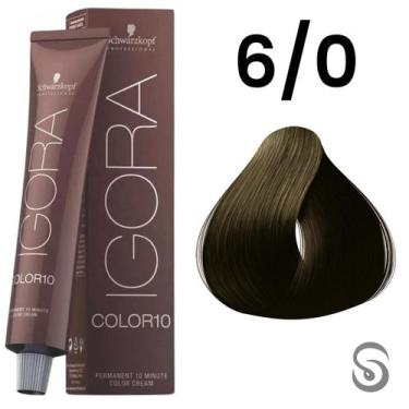 Imagem de Schwarzkopf Igora Color10 Coloração 10 6/0 Louro Escuro Natural 60ml, 