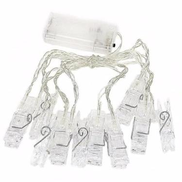 Imagem de 4 Cordão Luminoso Prendedor 10 Fotos Varal Fio LED