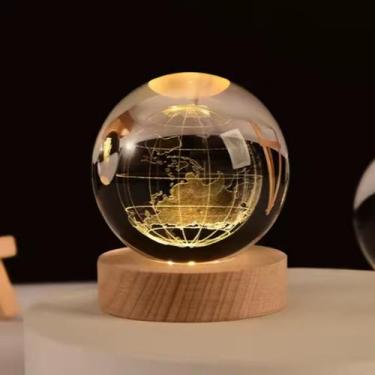 Imagem de Mini Luminária Led Globo De Vidro 3d Abajur Quarto Infantil - Novo Séc