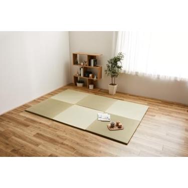 Imagem de パレットライフ PaletteLife Tapetes de tatame portáteis leves sem aro, conjunto de 6, natural, 32,3 x 32,3 x 1,0 polegadas (82 x 82 x 2,5 cm), colchão de tatame modular