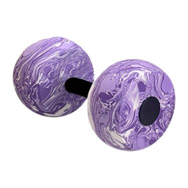Imagem de Deevoka Halteres para exercícios aquáticos, halteres aquáticos de EVA, condicionamento físico em piscina, portáteis, equipamentos de hidroginástica para, Roxo E Branco