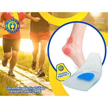 Imagem de Calcanheira Vertical Siligel com Ponto Azul Tendon Protect 2 em 1, Ortho Pauher, Transpare