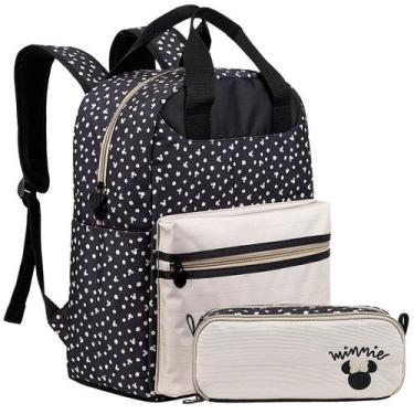 Imagem de Kit Mochila de Costa Feminina Minnie Estojo T03 Xeryus