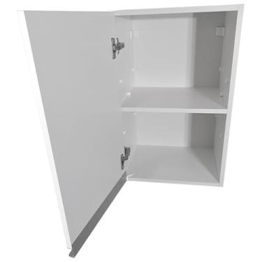 Imagem de Armário Suspenso Multiuso 40cm Branco - Aéreo para Cozinha e Lavanderia em MDF Entregue Montado (Porta Esquerda)