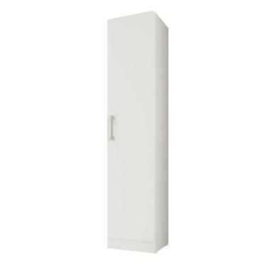 Imagem de Armario Multiuso 1 Porta 3 Prateleiras Lavanda Kits Paraná Cor:branco White Branco White