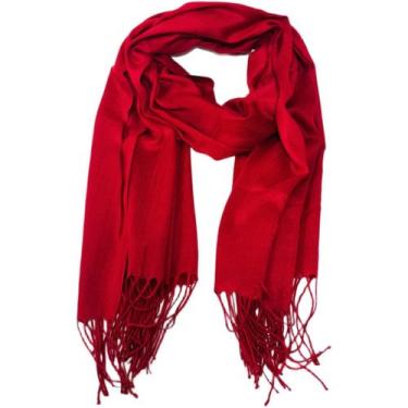 Imagem de Cachecol Frio Echarpe Xale Lenço Pashmina Franja Look Inverno Acessóri