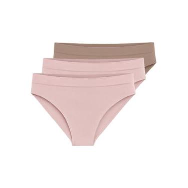 Imagem de Kit com 3 Calcinhas Biquíni Liz 70222 Colorido, Rosa, G