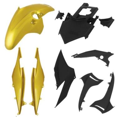 Imagem de Kit Carenagem 7 Peças Modelo Cb 300r Cromo Forte 2010 À 2012, AMARELO 