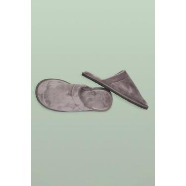 Imagem de Pantufa Chinelo Feminino Fechado Plush Cinza - Pink Dream, 33/34