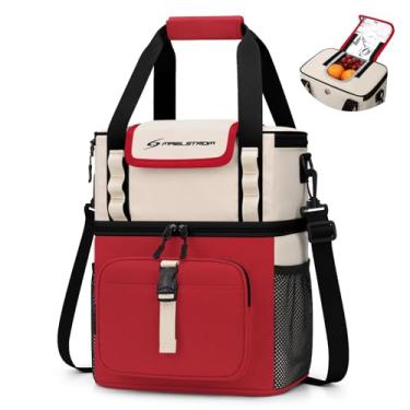 Imagem de Maelstrom Lancheira para mulheres, lancheira masculina com isolamento de 20 L, à prova de vazamento, bolsa térmica macia com tampa flip top de acesso rápido para trabalho, praia, viagens, acampamento