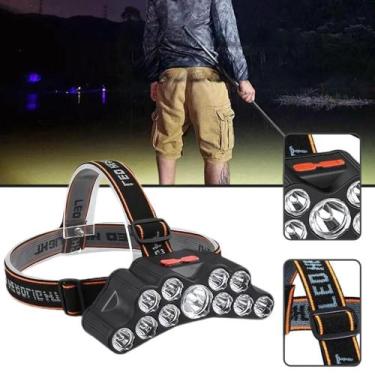 Imagem de Lanterna Cabeça Tatica Led Usb Recarregavel Ultraleve Para Camping Tri