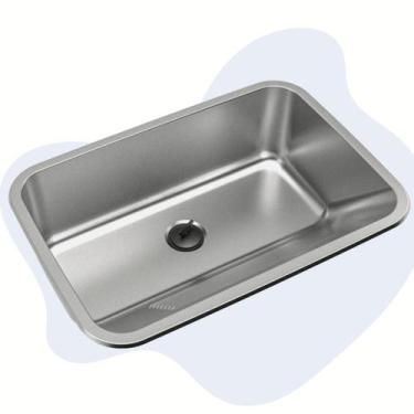 Imagem de Tanque Inox Grande 60x40x22cm Fosco Ghelplus Cor Acetinado 10.04.20448