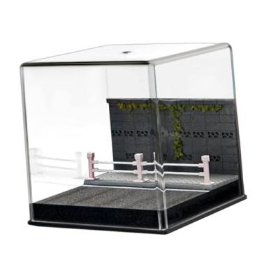 Imagem de MotiveTech Rodas Fundidas 1/64, Vitrine, Vitrine, Diorama, Diorama de Acrílico DIY, Cena de Rua, Cena de Estacionamento para Carros de Brinquedo, Corrimão, Tamanho real