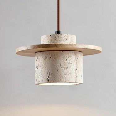 Imagem de Luz Pendente De Sombra De Pedra Natural Nórdica Lâmpada Suspensa Japonesa Wabi Sabi Com Base E27 Restaurante De Cabeceira Cozinha Corredor Bar Club Lâmpada De Suspensão, B