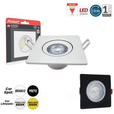 Imagem de QUADRADO Spot Led 5w - Avant,  Branco e Quente 3000k