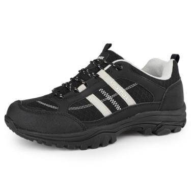 Imagem de Knixmax Tênis feminino de caminhada, leve, antiderrapante, escalada, trekking, acampamento, mochilão, tênis de verão, Z. Preto, 37