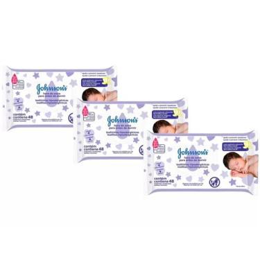Imagem de Lenço Umedecido Johnsons Baby Hora do Sono - 3 Pacotes com 48 Unidades