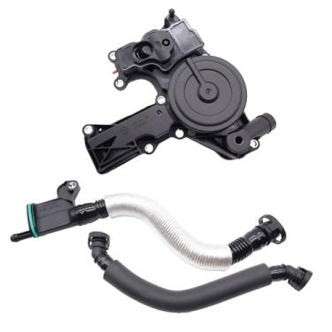 Imagem de OXCANO Kit de tubo de exaustão de mangueira de respiro do separador de óleo do cárter do motor da válvula PCV compatível com Audi A3, A4, A5, Q5, TT, Volkswagen Beetle, CC, Eos, GTI, Jetta, Passat