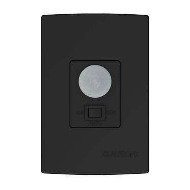 Imagem de Sensor de Presença Qualitronix QI6MP - Embutir na Parede, Chave 180° Graus, Preto, Bivolt