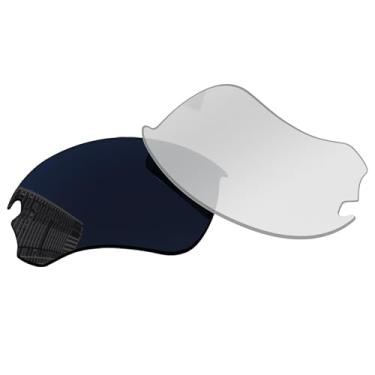 Imagem de Acefrog Lentes de reposição polarizadas de 1,5 mm para óculos de sol Oakley Flak Draft OO9364 67 mm, material atualizado, resistente a impactos - fotocrômico transparente a preto não polarizado - 1,5