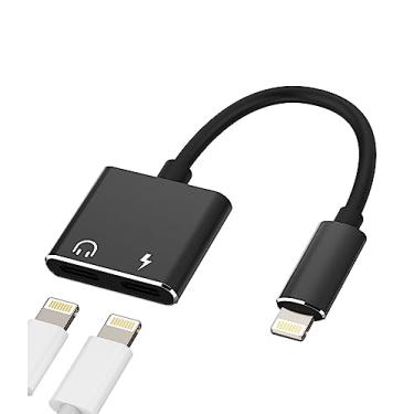 Imagem de Adaptador de fone de ouvido para iPhone, conector Lightning duplo (2 em 1) para Apple MFI Certified Audio Charge Splitter Adaptador de carregador auxiliar para 14 13 12 11 Pro Max Mini Xs Se 7 para