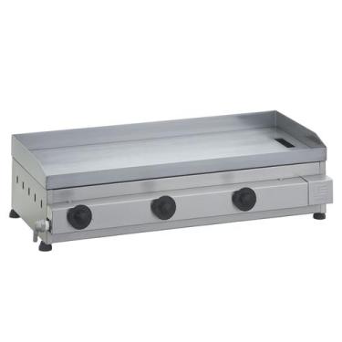 Imagem de Chapa Edanca Inox 80x40 3 Queimadores Gás Profissional - ELETRO METALU